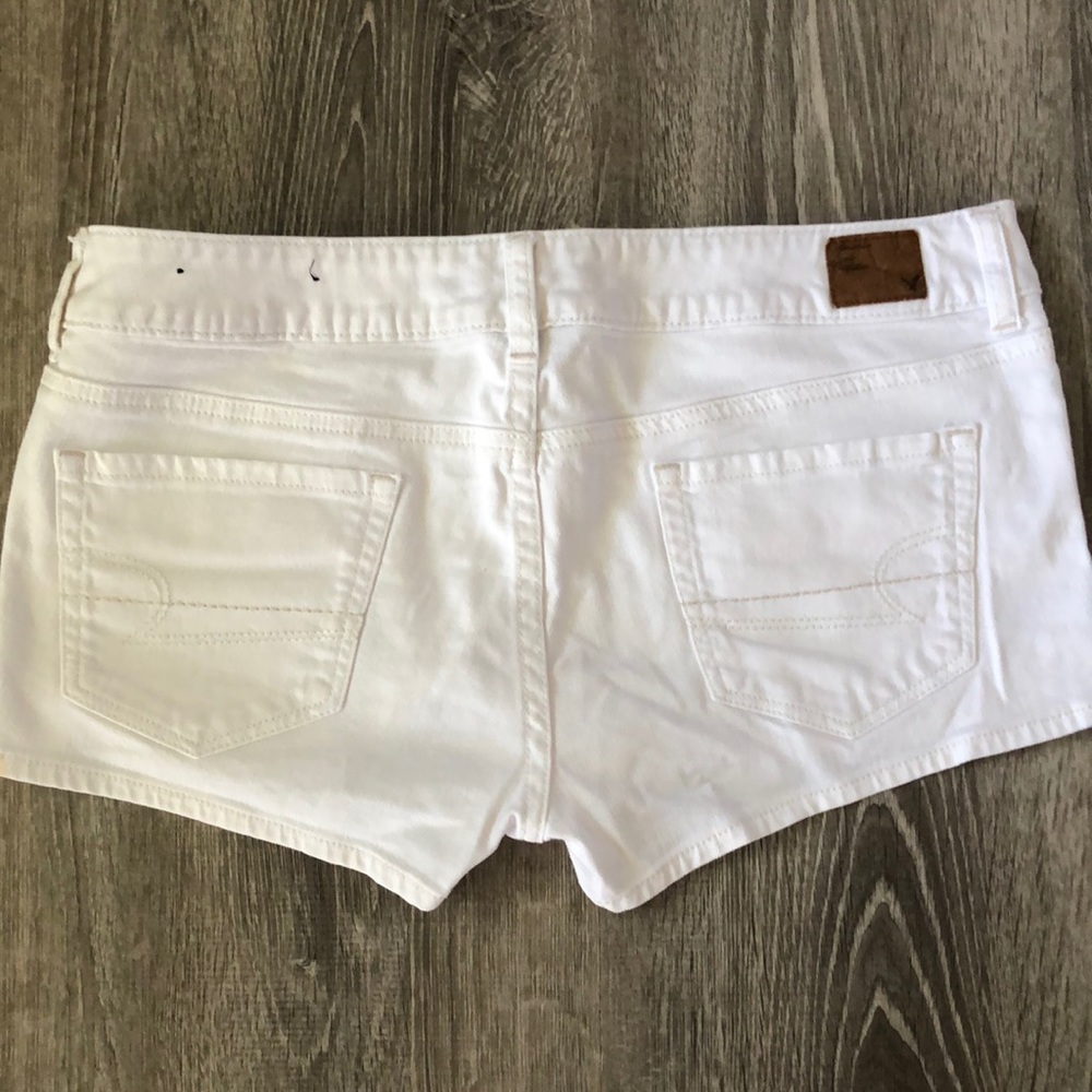 American Eagle White Jean Shorts 10